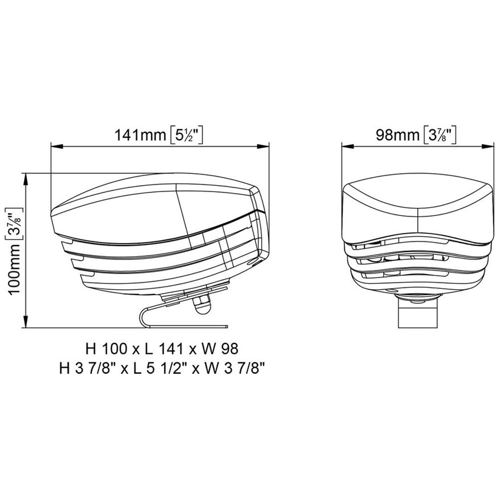 Κόρνα απο abs με βάση inox - compomare.gr