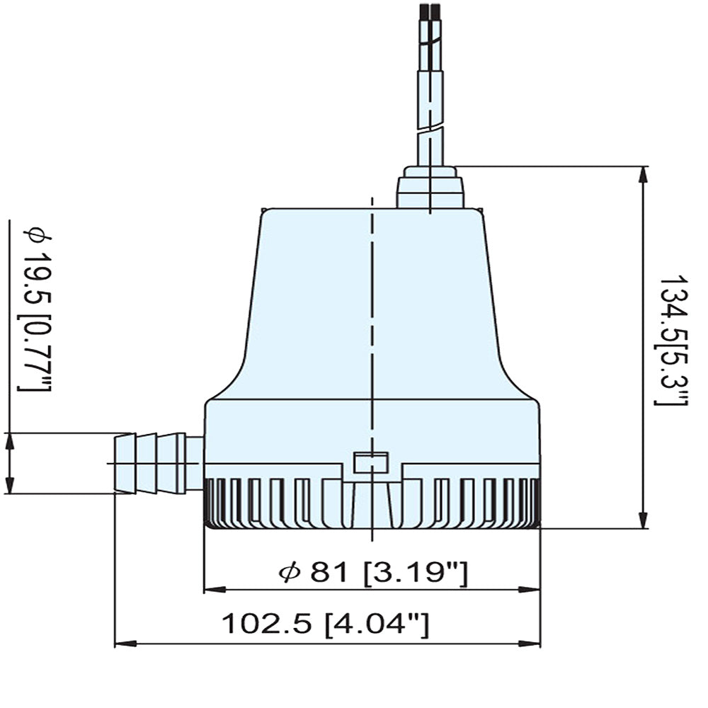 Aντλία Σεντίνας 400 25lt/min Σύνδεση Διαμέτρου 19,5mm