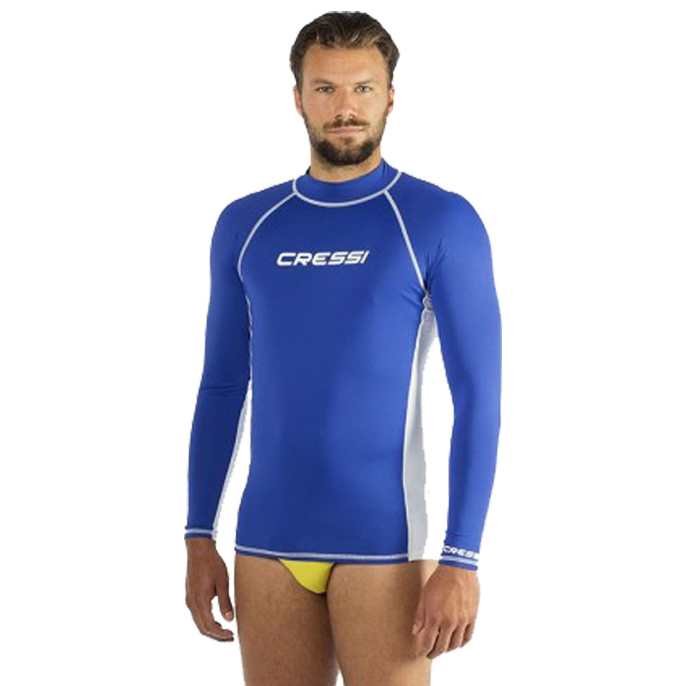 Rush guard man long sleeve blue