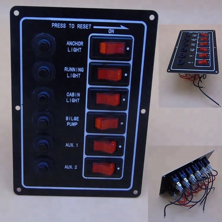 Πινακας σκαφους με 6 διακοπτες