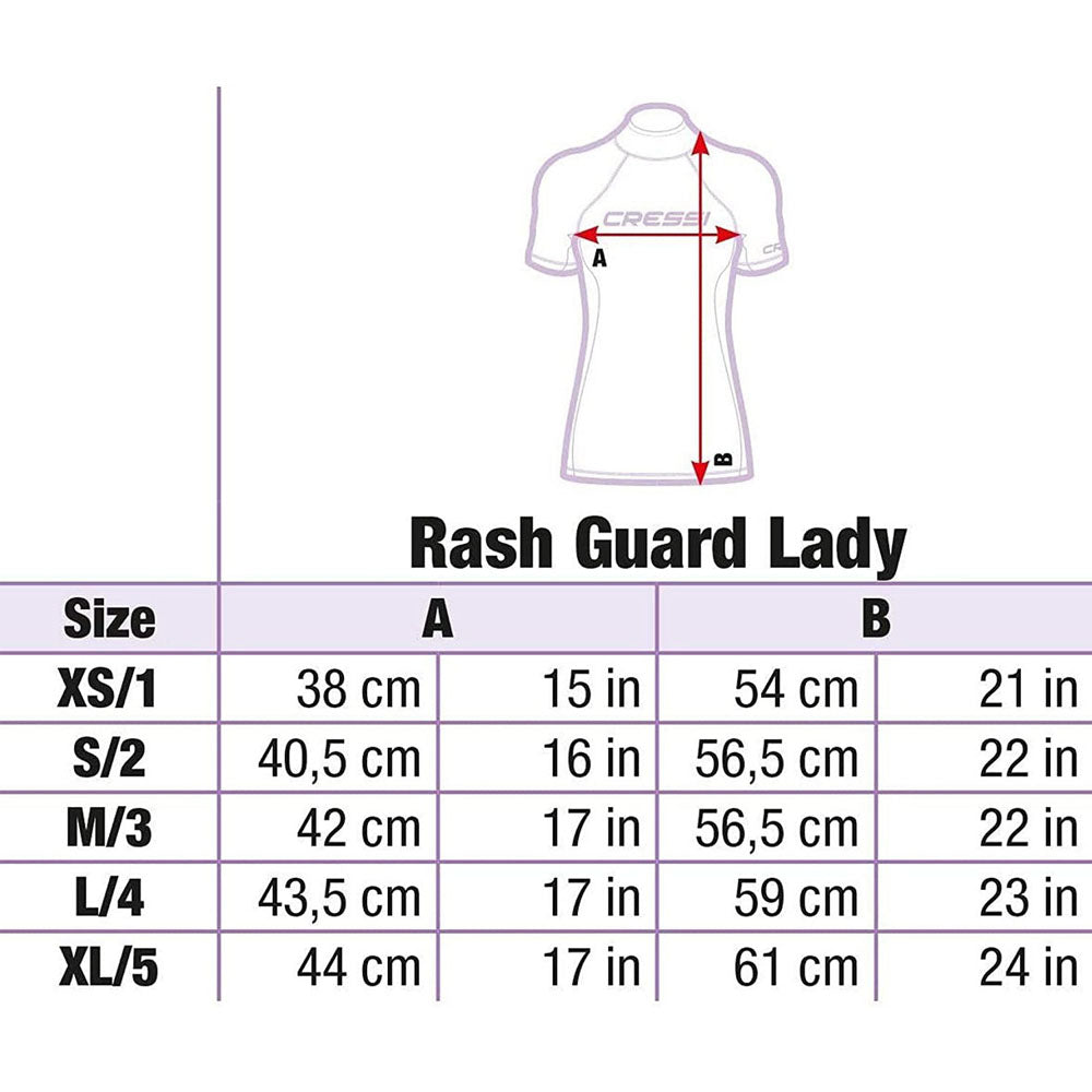 T-shirt lady rash guard short